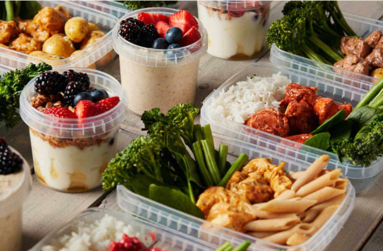 A variety of healthy meal prep dishes from our menu, featuring options for weight loss, maintenance, and balanced nutrition, all available for delivery in Middlesbrough.