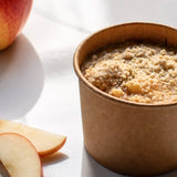 Fresh Delicious apple pie overnight oats, a popular healthy meal prep for weight loss and muscle gain by Macro Based Diet.