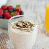 Fresh Delicious dubai style overnight oats, a popular healthy meal prep for weight loss and muscle gain by Macro Based Diet.