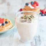 Fresh Delicious dubai style overnight oats, a popular healthy meal prep for weight loss and muscle gain by Macro Based Diet.