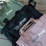 Meal prep bags in green, black and pink | Macro Based Diet