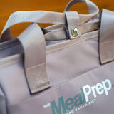Pink meal prep bag with carry handles and clasp detail | Macro Based Diet