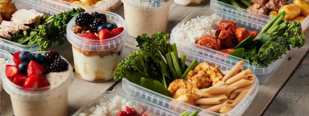 A variety of healthy meal prep dishes from our menu, featuring options for weight loss, maintenance, and balanced nutrition, all available for delivery in Middlesbrough.