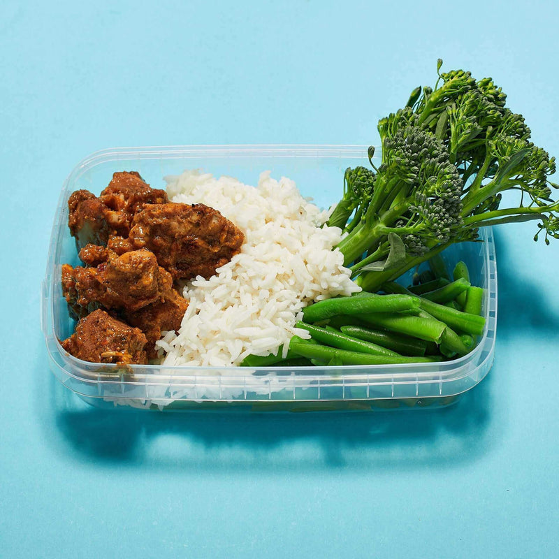 Chimichurri Chicken with White Rice and Vegetables, part of our healthy meal prep delivery for weight loss and muscle gain by Macro Based Diet.